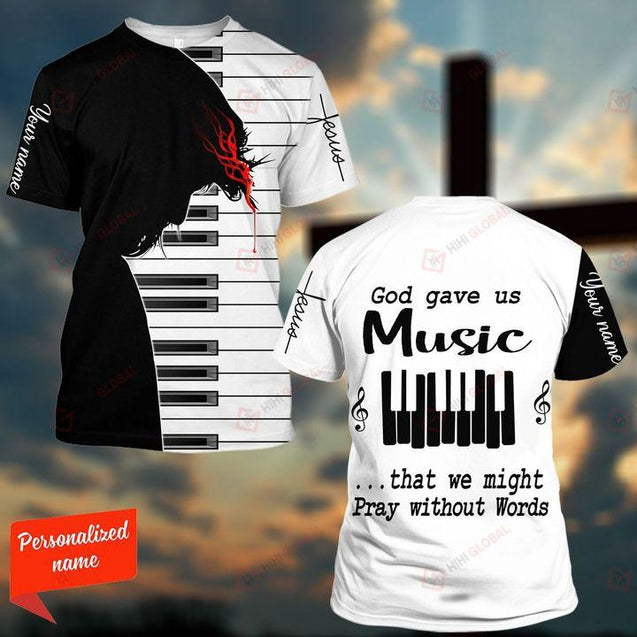 God Gave Us Music Personalized 3D All Over Printed Shirts