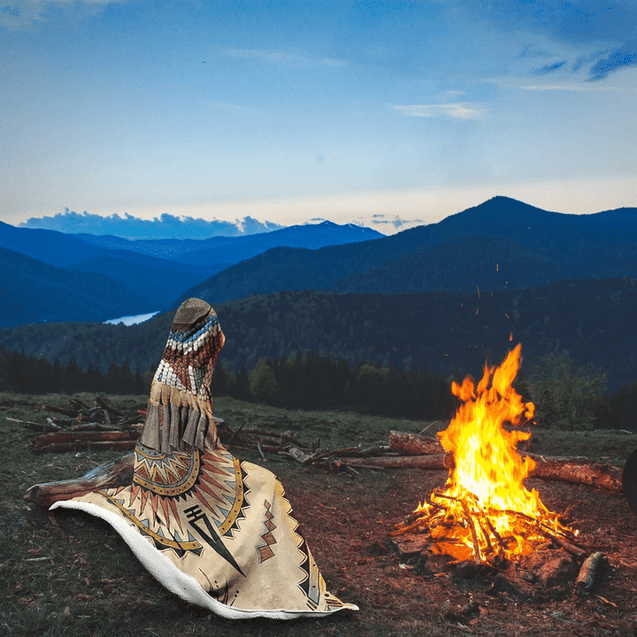 Native American Hooded Blanket