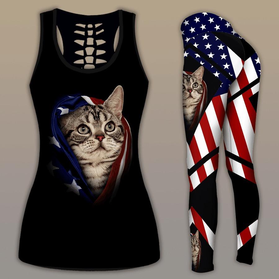 Amerian Shorthair Cat Combo Tank + Legging TA033010-Apparel-TA-S-S-Vibe Cosy™