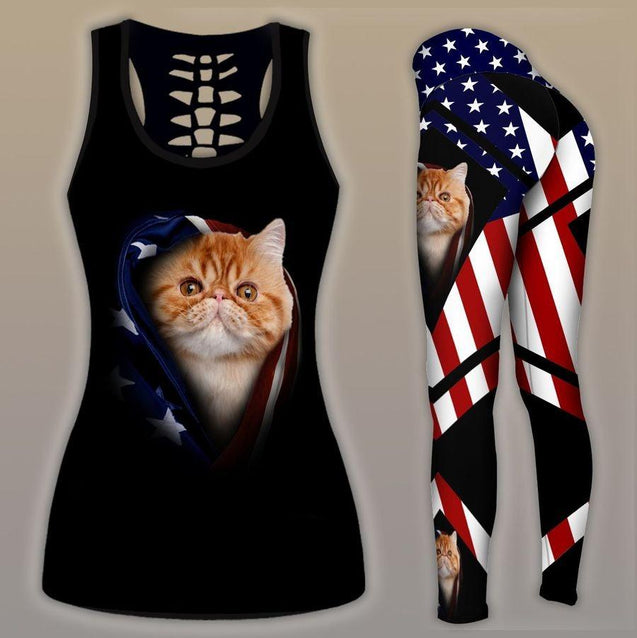 Persian Cat Combo Tank + Legging TA033105-Apparel-TA-S-S-Vibe Cosy™
