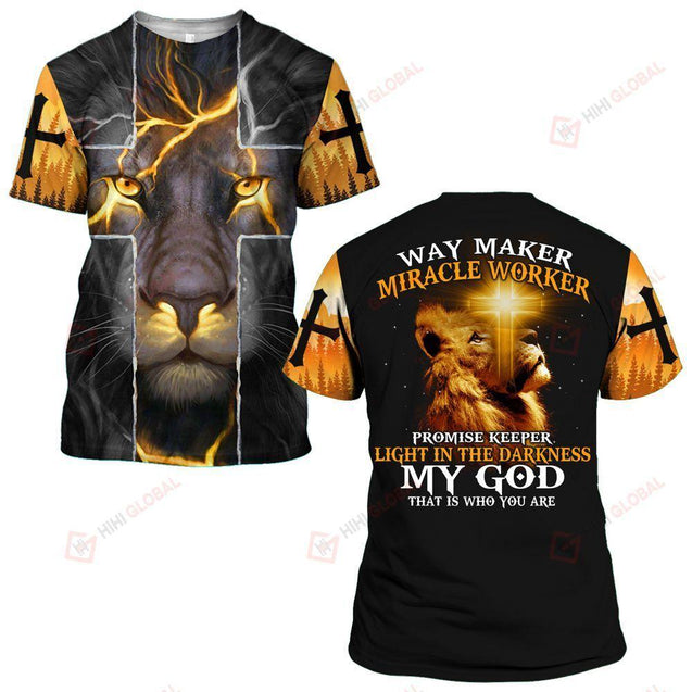 Way Maker-My God 3D All Over Printed Shirts For Men and Women TA042001-Apparel-TA-T-Shirts-S-Vibe Cosy™