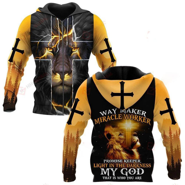 Way Maker-My God 3D All Over Printed Shirts For Men and Women TA042001-Apparel-TA-Zipped Hoodie-S-Vibe Cosy™