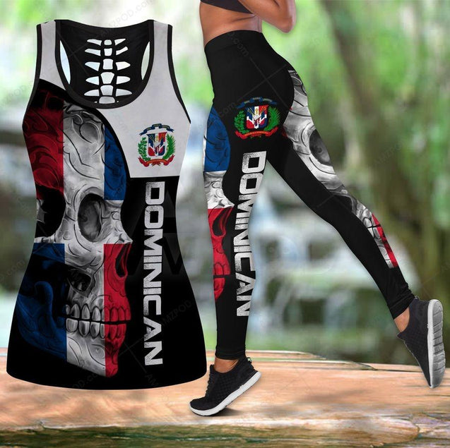 Dominican Republic Combo Tank Top + Legging TA07252003-Apparel-TA-S-S-Vibe Cosy™