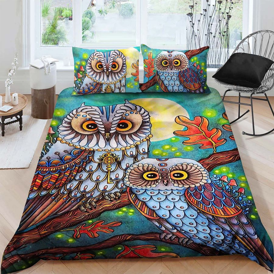 Owl Love For Night Dream Bedding Set SU270602-Quilt-SUN-King-Vibe Cosy™