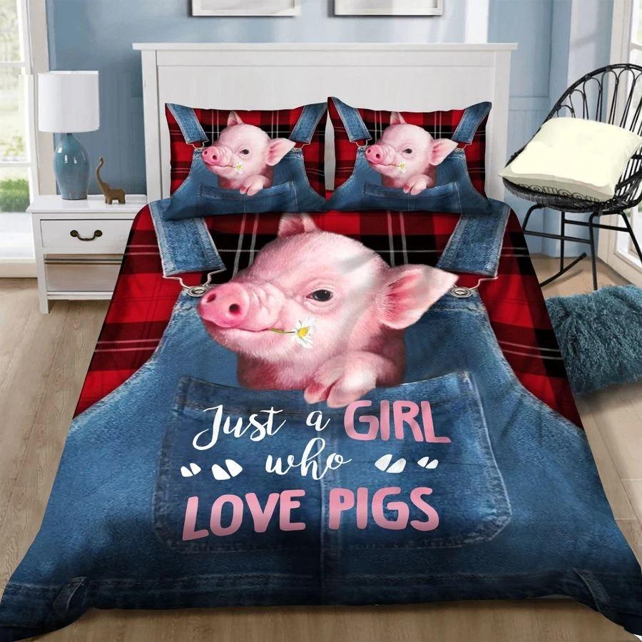 Just A Girl Who Love Pigs Bedding Set TA0720202-Quilt-TA-Twin-Vibe Cosy™