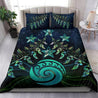 New Zealand Aotearoa Silver Fernm Paua Shell Bedding Set TA0712204-Quilt-TA-Twin-Vibe Cosy™