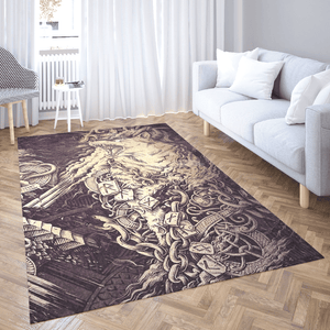 Viking 3D All Over Printed Rug