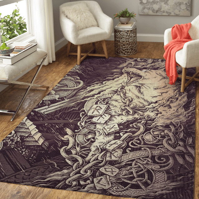 Viking 3D All Over Printed Rug