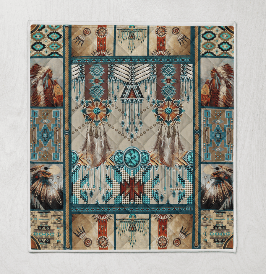 Native American 3D All Over Printed Quilt