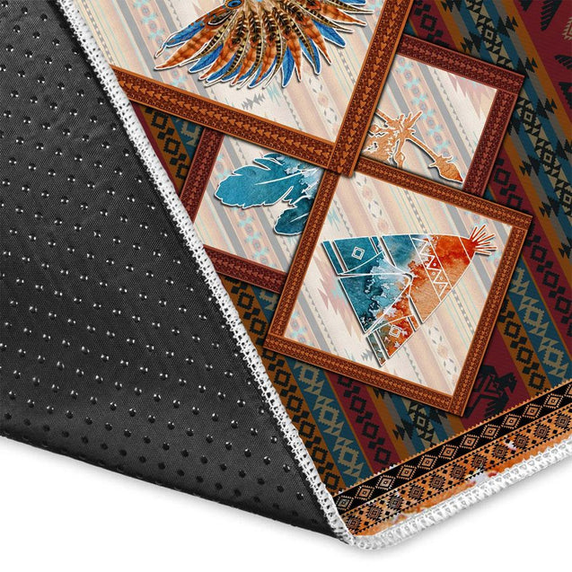 Native American 3D All Over Printed Rug