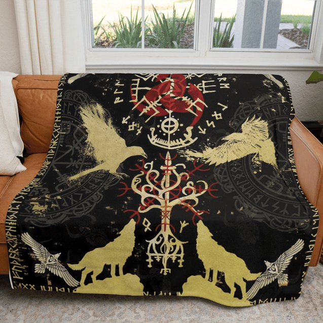 Viking 3D All Over Printed Blanket