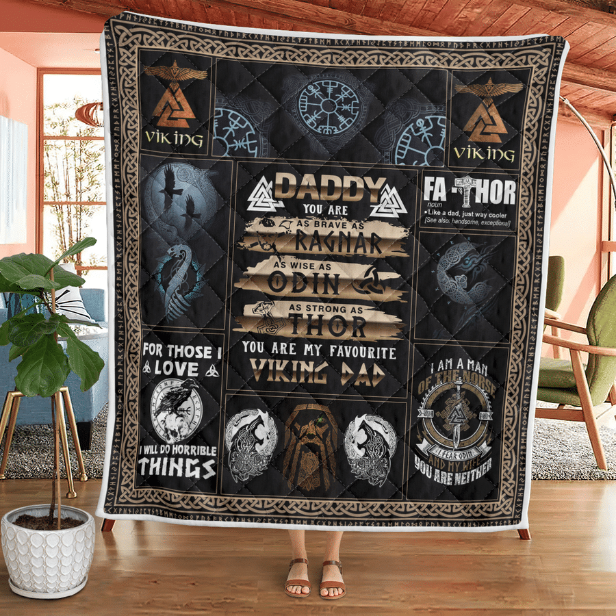 Viking 3D All Over Printed Quilt
