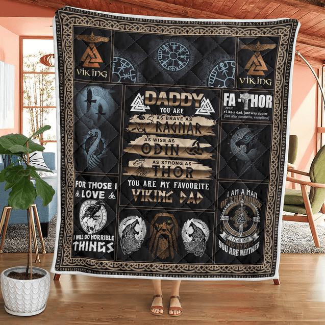 Viking 3D All Over Printed Quilt