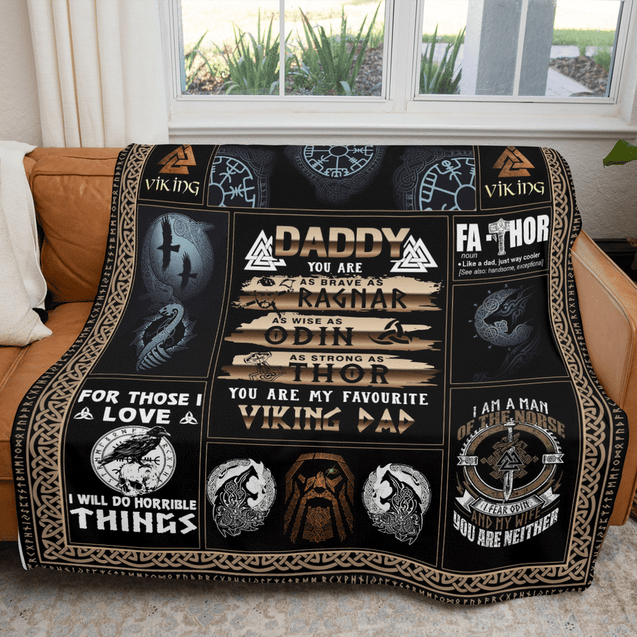 Viking 3D All Over Printed Blanket