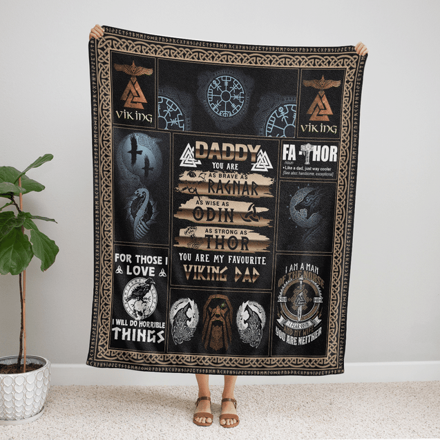 Viking 3D All Over Printed Blanket