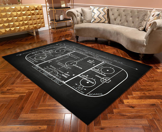 3D All Over Printed RECTANGLE HOCKEY GIFT AREA RUG XT 22022101.CXT