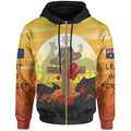 Australia Hoodie - Anzac Day Hoodie Dawn Service NNKANZ2-Apparel-PL8386-Zipped Hoodie-S-Vibe Cosy™