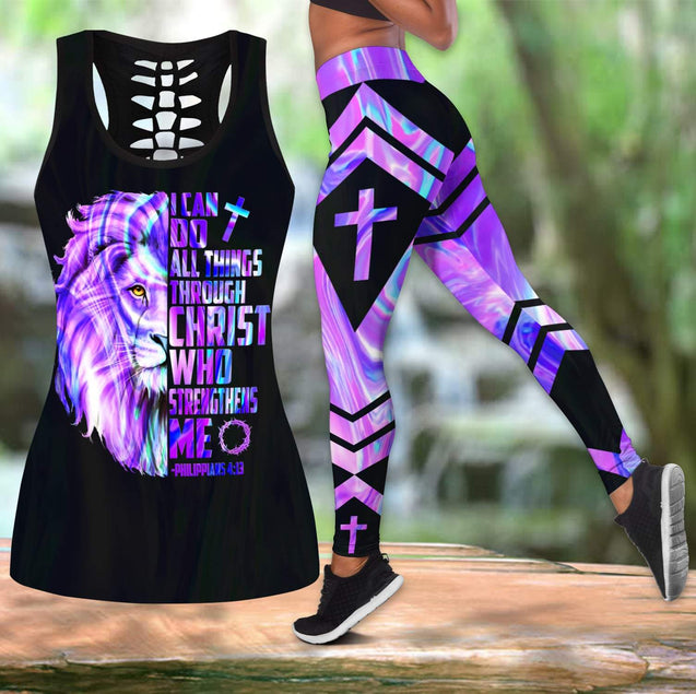 I Can Do All Things Through Christ Who Strengthen Me Combo Tank + Legging QB06272001-Apparel-TA-S-S-Vibe Cosy™