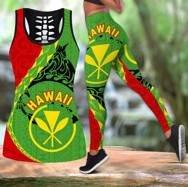 Hawaii Combo Tank Top + Legging DQB07152001-Apparel-TA-S-S-Vibe Cosy™