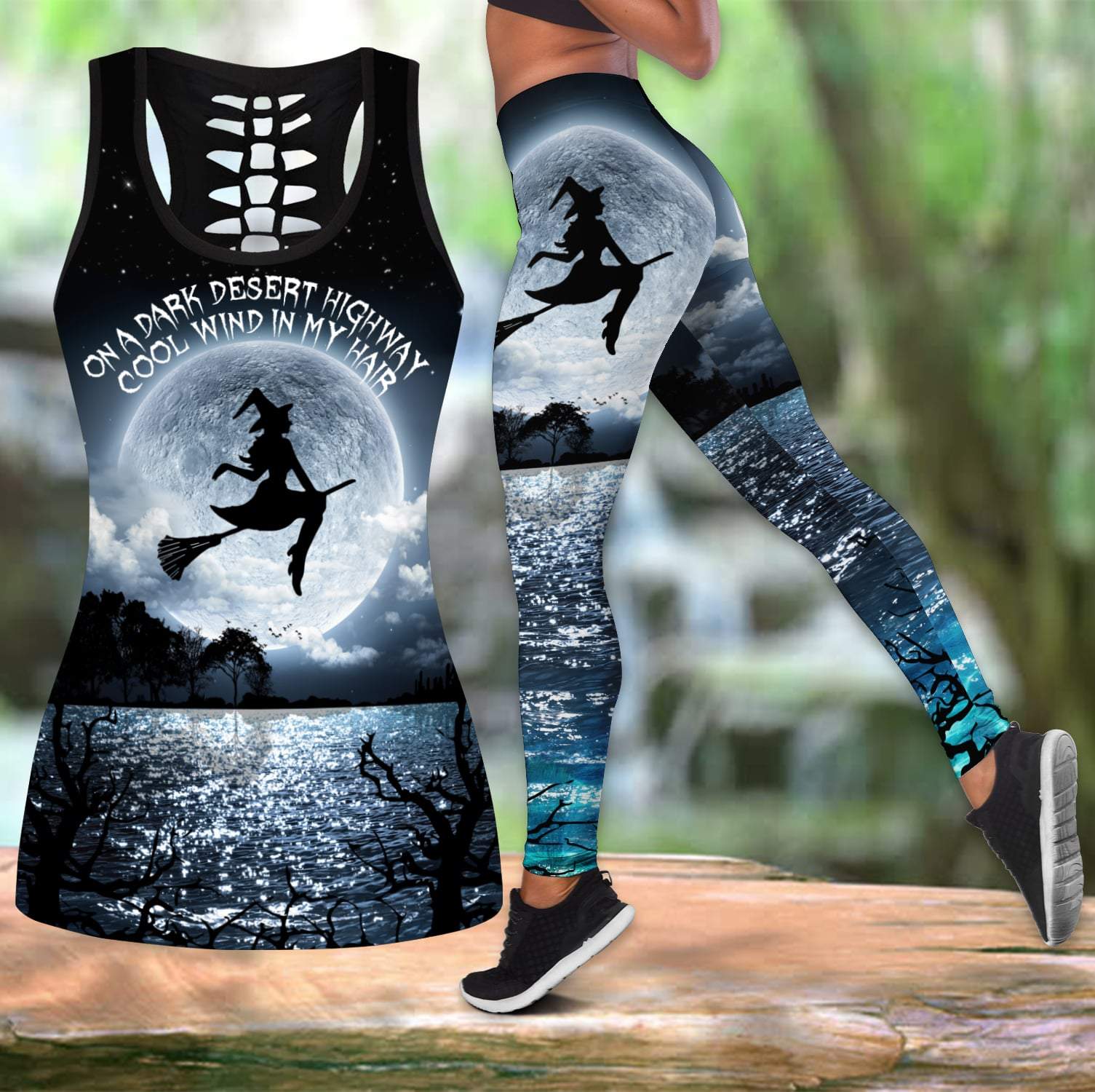 On A Dark Desert Highway Halloween Combo Tank + Legging DQB07282005-Apparel-TA-S-S-Vibe Cosy™