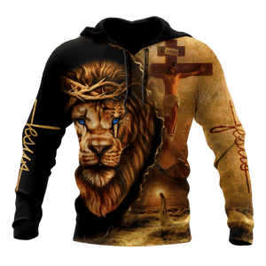 Jesus and Lion 3D All Over Printed Unisex Shirts