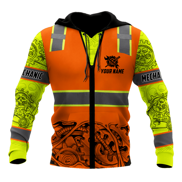 Personalized Mechanic Safety 3D All Over Printed Hoodie For Men and Women AM112033