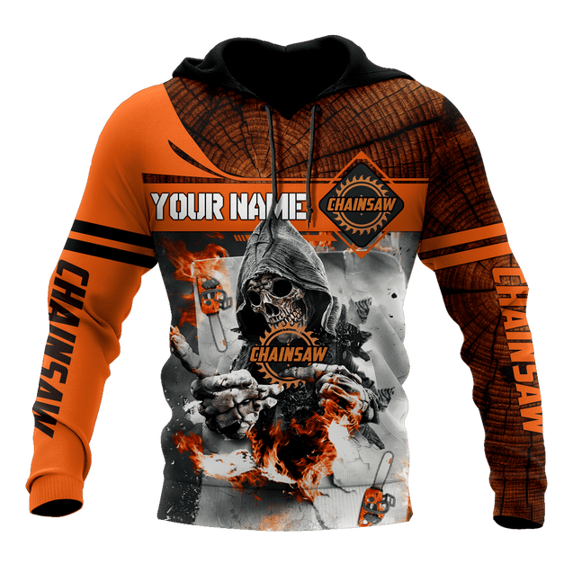 3D Chainsaw Skull Custom Name Unisex Shirts AM102067