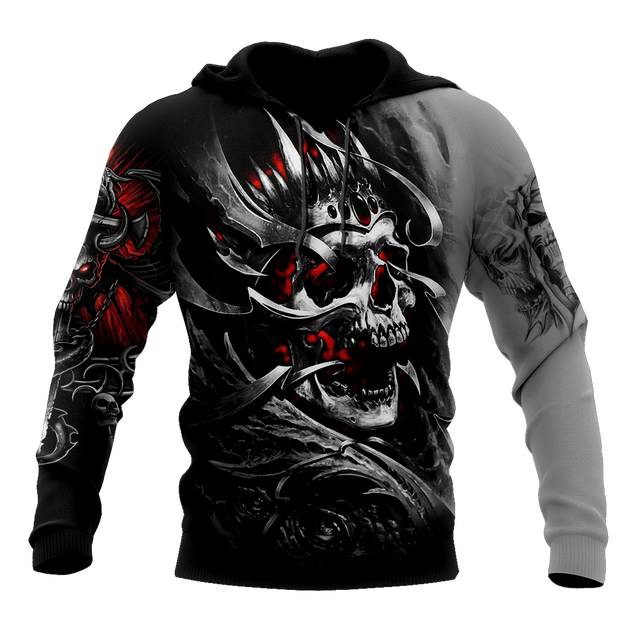 Amazing Skull All Over Printed Hoodie For Men And Women MEI