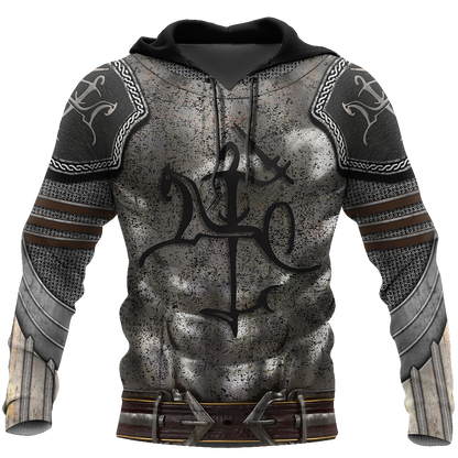 Lithuania Armor Knight Warrior Chainmail 3D All Over Printed Shirts For Men and Women AM120301-Apparel-TT-Hoodie-S-Vibe Cosy™