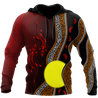 Aboriginal Flag Lizard Dot Painting Style 3D Hoodie Shirt For Men And Women