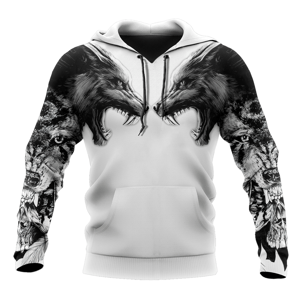 Tattoo wolf 3D hoodie shirt for men and women AM102014S