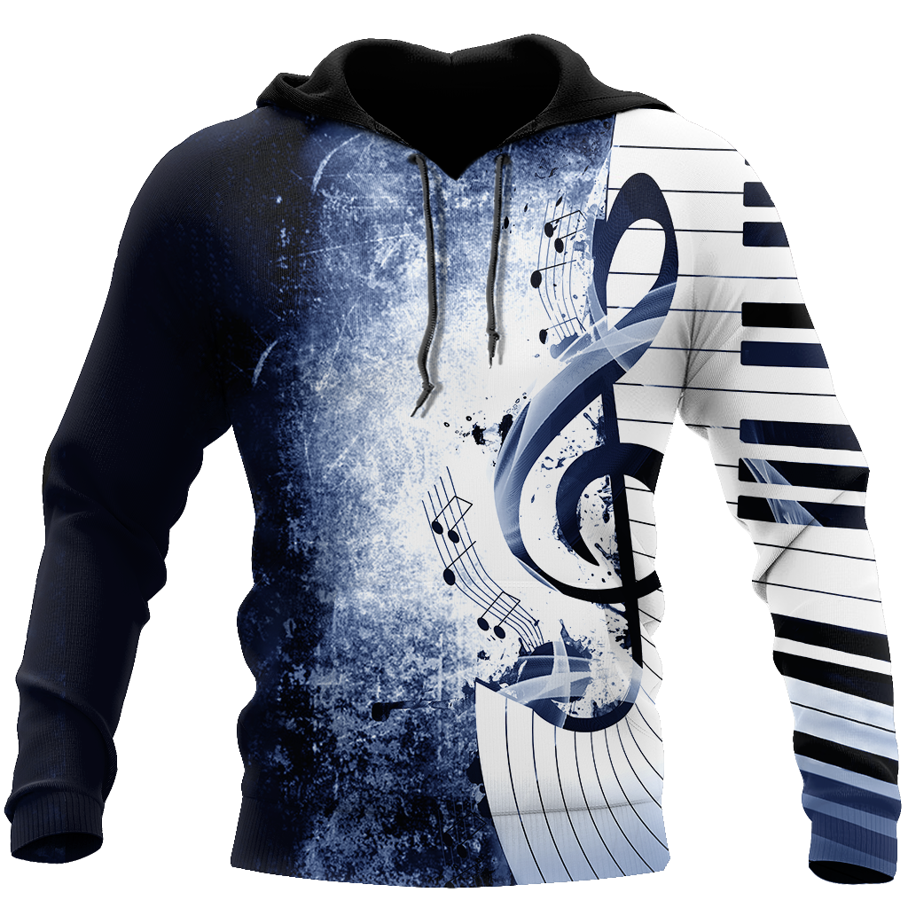 Music Notes Lady Loose 3D All Over Printes-Apparel-HP Arts-Hoodie-S-Vibe Cosy™