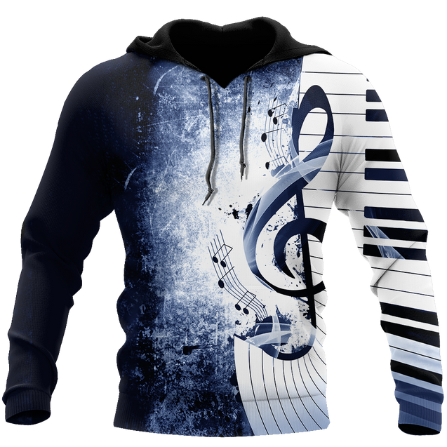 Music Notes Lady Loose 3D All Over Printes-Apparel-HP Arts-Hoodie-S-Vibe Cosy™