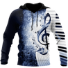 Music Notes Lady Loose 3D All Over Printes-Apparel-HP Arts-Hoodie-S-Vibe Cosy™