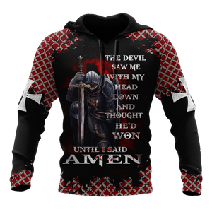 Knight templar 3D all over printed shirt and short for men and women