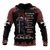 Knight templar 3D all over printed shirt and short for men and women