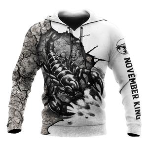 Scorpio November King 3D All Over Printed Shirts For Men and Women