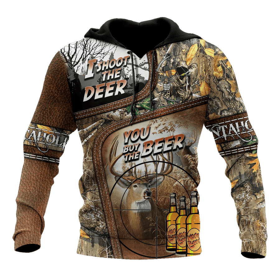 I shoot the Deer you buy the Beer  3D All Over Print Hoodie AM092054