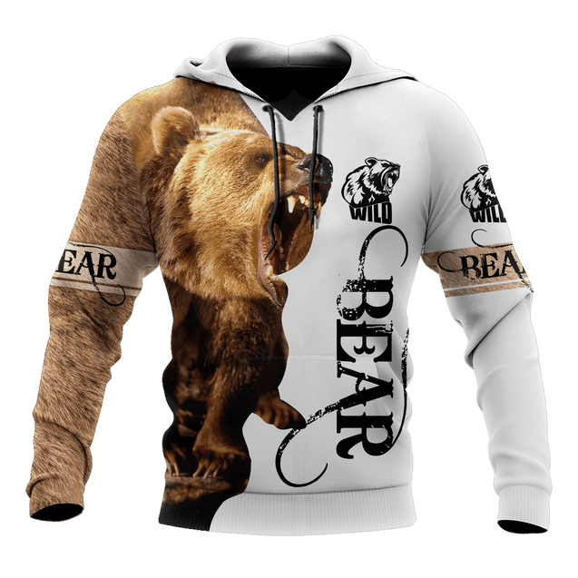 All Over Printed Bear Hoodie MEI09262002-MEI