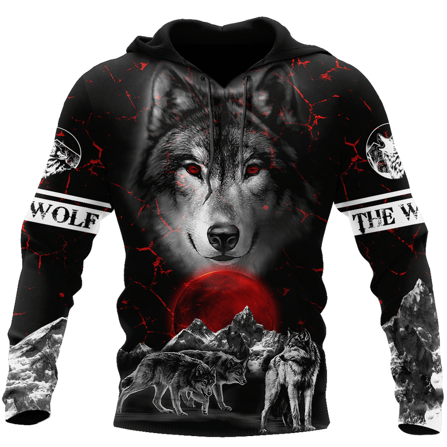 Night Wolf 3D All Over Printed Hoodie For Men and Women AM092005