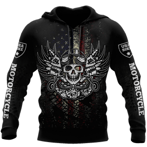 Awesome Skull Motorbike Combo Hoodie AM072060-LAM-Apparel-LAM-Hoodie-S-Vibe Cosy™