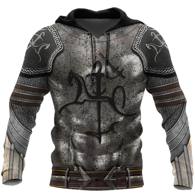 Lithuania Armor Knight Warrior Chainmail 3D All Over Printed Shirts For Men and Women AM120301-Apparel-TT-Hoodie-S-Vibe Cosy™