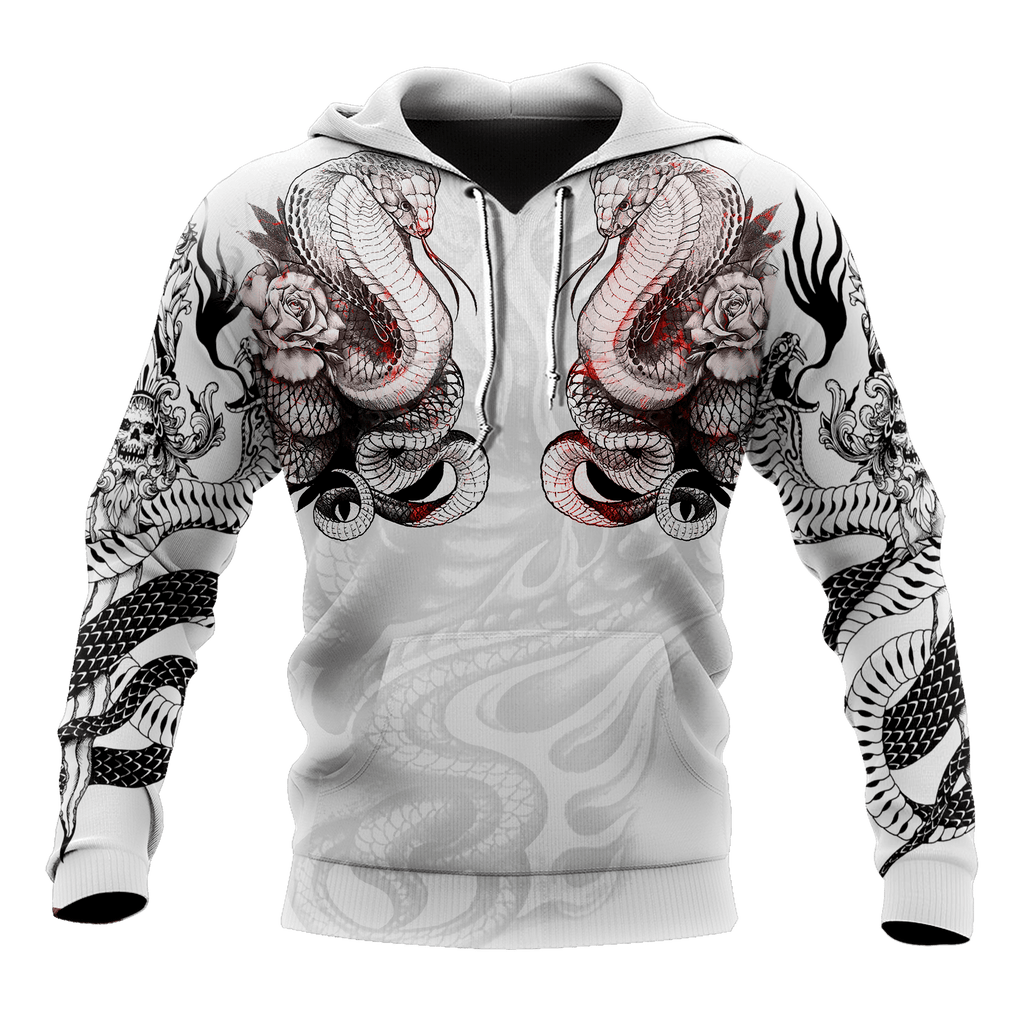 King Cobra Tattoo 3D All Over Printed Shirt for Men and Women