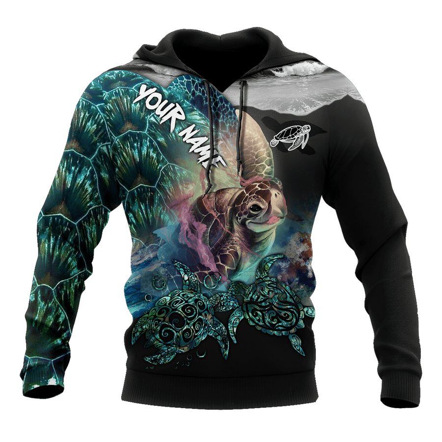 Turtle 3D hoodie shirt for men and women customize name AM102024