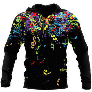 Colorful Music Notes 3D All Over Printes-Apparel-HP Arts-Hoodie-S-Vibe Cosy™