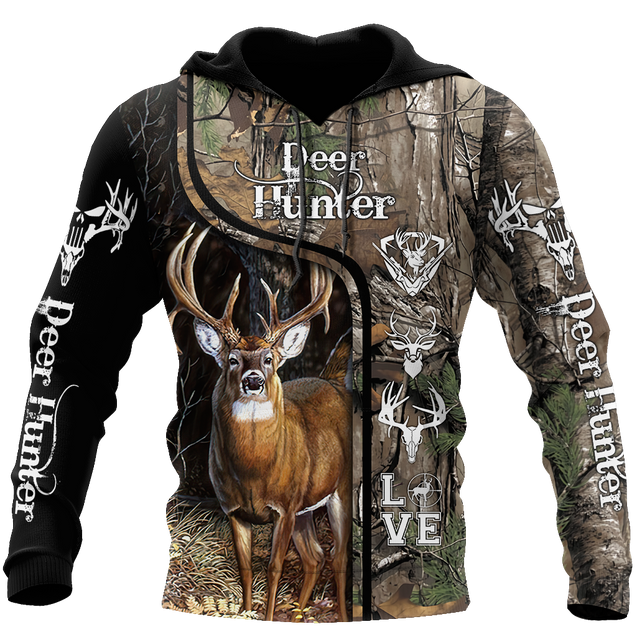 3D All Over Printed Deer Hunting Hoodie AM082015