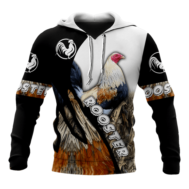 Love Rooster All 3D Over Printed Unisex Hoodie ML