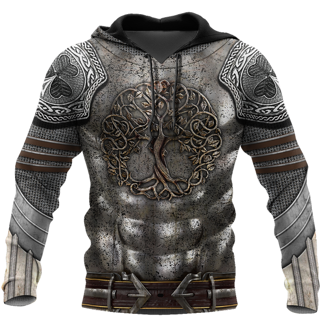 Irish Armor Warrior Knight Chainmail 3D All Over Printed Shirts For Men and Women AM260202-Apparel-TT-Hoodie-S-Vibe Cosy™