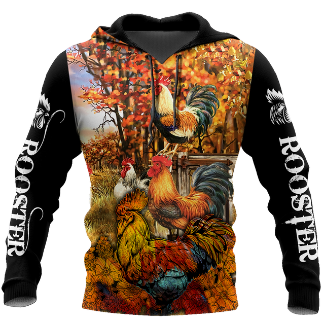 Rooster 3D All Over Printed Shirts for Men and Women AM030106-Apparel-TT-Hoodie-S-Vibe Cosy™