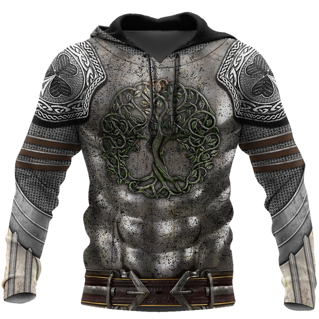 Irish Armor Warrior Knight Chainmail 3D All Over Printed Shirts For Men and Women AM260201-Apparel-TT-Hoodie-S-Vibe Cosy™